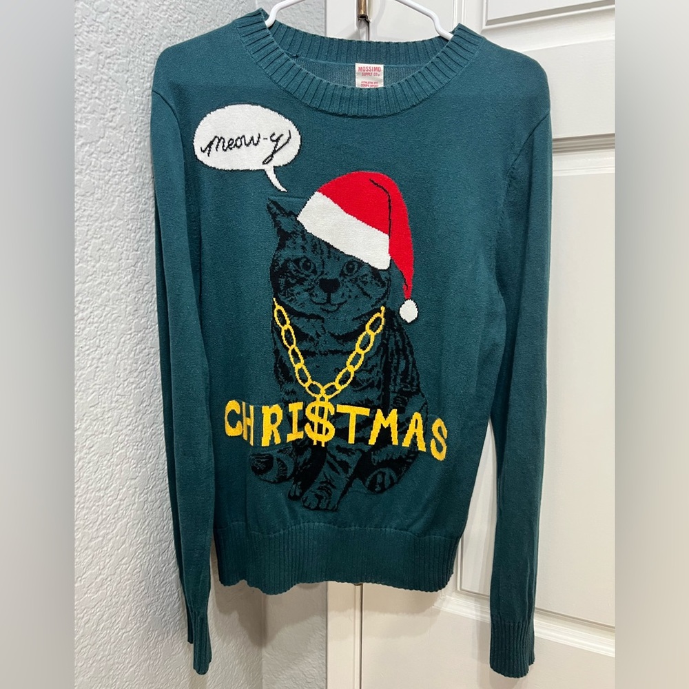Mossimo Christmas cat knit sweater